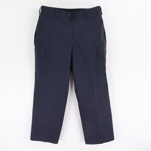 Edwards Pants Tuff-Tested Womens 10 Dark‎ Blue Polyester Mid Rise Cargo Pockets